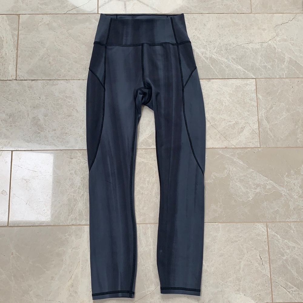 lululemon gray/blue leggings SIZE 2